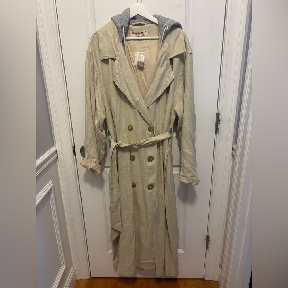 FREE PEOPLE Linen Trench Coat NWT
